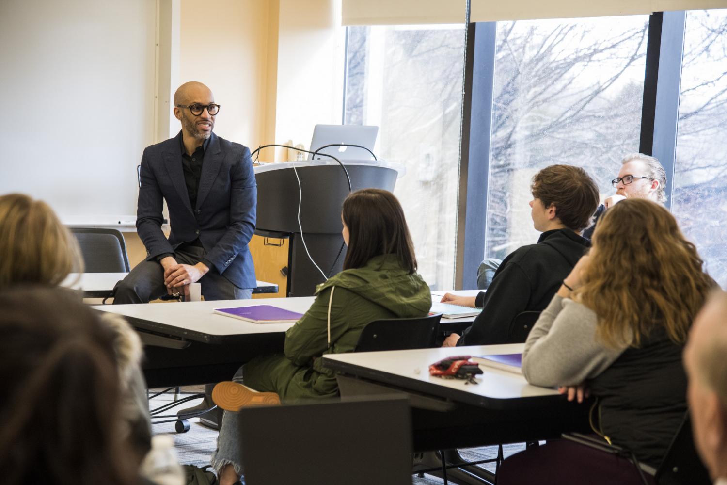 Carthage welcomed Randall Tucker, Mastercard's chief inclusion officer, to campus in 2019 to speak to classes and the public.