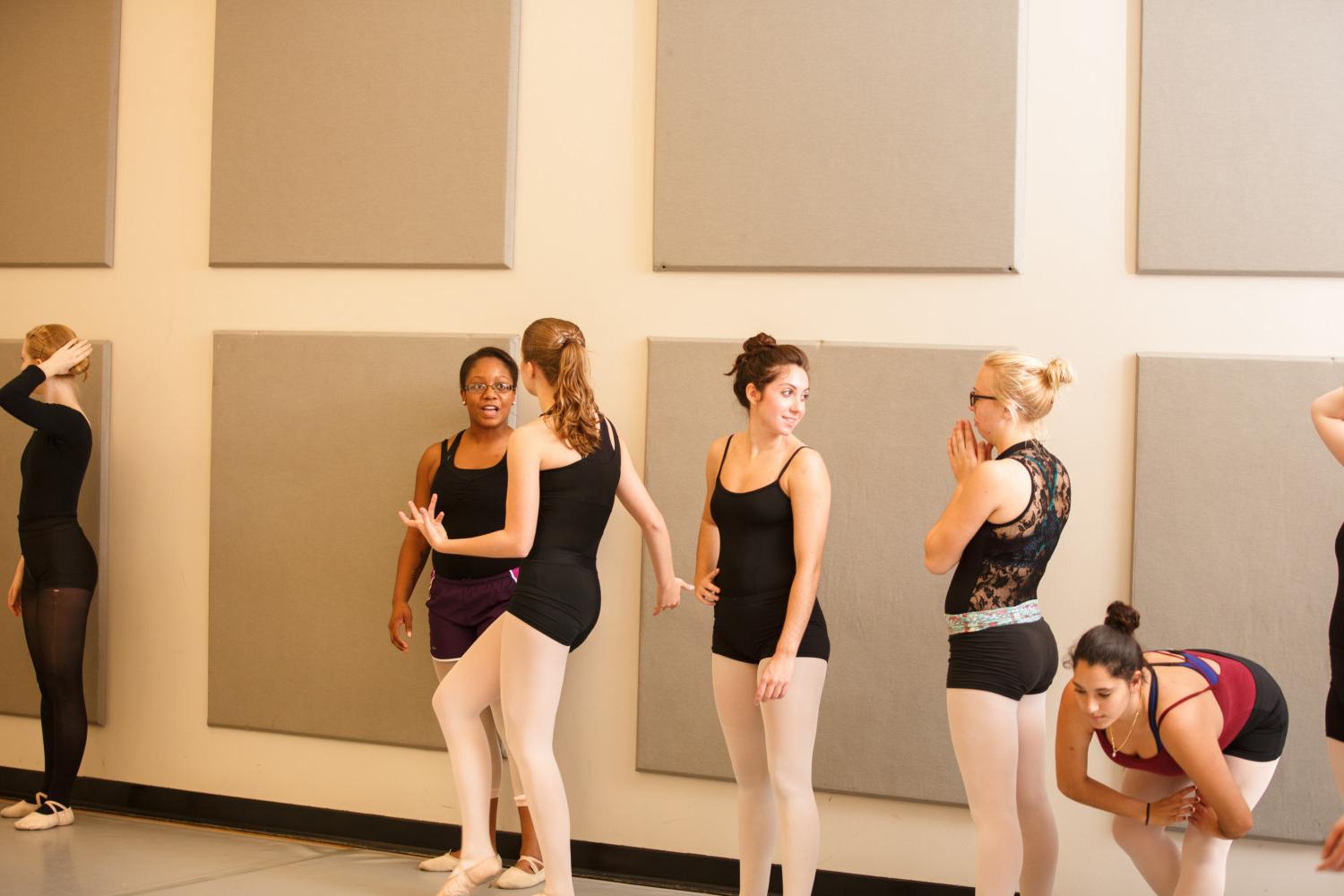 Students performing in the Dance Studio.